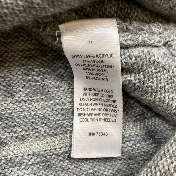 Dakini Wool Blend Fit & Flare Stretch Waist Light Grey Sweater Skirt XS - Picture 5 of 6